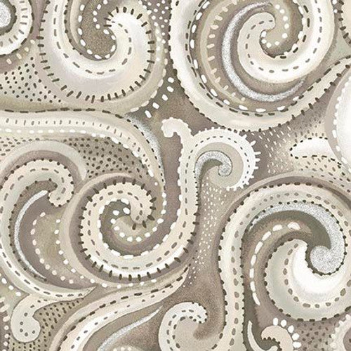 Studio E Fabrics Whirlwind Biscuit (Grey) 108" Wide Backing Fabric - 8021-33 - 3 YARD Fabrics Studio E Fabrics