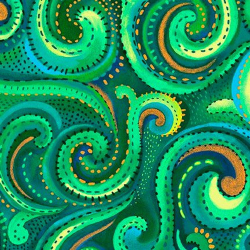 Studio E Fabrics Whirlwind Jade (Green) 108" Wide Backing Fabric - 8021-63 - 3 YARD Fabrics Studio E Fabrics