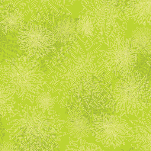 Floral Elements Kiwi 524 Fabrics Art Gallery   